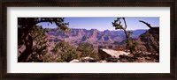 Framed Mountain range, South Rim, Grand Canyon National Park, Arizona