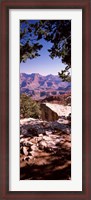 Framed Rock formations, Mather Point, South Rim, Grand Canyon National Park, Arizona, USA