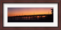 Framed Silhouette of a pier at sunset, Ventura, Ventura County, California, USA