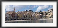 Framed Buildings at the waterfront, Menton, French Riviera, Alpes-Maritimes, Provence-Alpes-Cote D'Azur, France