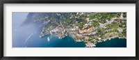 Framed Aerial view of a town, Atrani, Amalfi Coast, Salerno, Campania, Italy