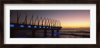 Framed New pier constructed on beach front, Umhlanga, Durban, KwaZulu-Natal, South Africa