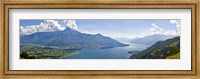 Framed Mountain range at the lakeside, Lake Como, Como, Lombardy, Italy