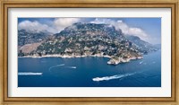 Framed Town at the waterfront, Amalfi Coast, Salerno, Campania, Italy