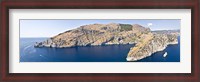 Framed Island in the sea, Punta Campanella, Bay of Ieranto, Capri, Naples, Campania, Italy