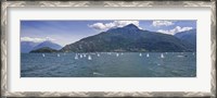 Framed Sailboats in the lake, Lake Como, Como, Lombardy, Italy