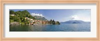 Framed Town at the lakeside, Lake Como, Como, Lombardy, Italy