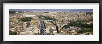 Framed Overview of the historic centre of Rome from the dome of St. Peter's Basilica, Vatican City, Rome, Lazio, Italy