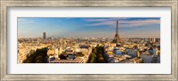 Framed Cityscape with Eiffel Tower in background, Paris, Ile-de-France, France