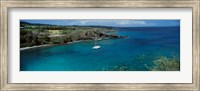Framed Sailboat in the bay, Honolua Bay, Maui, Hawaii, USA