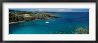Framed Sailboat in the bay, Honolua Bay, Maui, Hawaii, USA