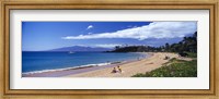Framed Tourists on the beach, Maui, Hawaii, USA
