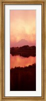 Framed Reflection of a mountain in a river, Oxbow Bend, Snake River, Grand Teton National Park, Teton County, Wyoming, USA