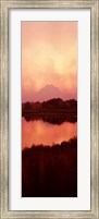 Framed Reflection of a mountain in a river, Oxbow Bend, Snake River, Grand Teton National Park, Teton County, Wyoming, USA