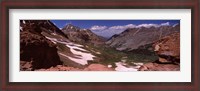 Framed Rock formations, Maroon Bells, West Maroon Pass, Crested Butte, Gunnison County, Colorado, USA