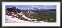 Framed Mountains covered with snow, West Maroon Pass, Crested Butte, Gunnison County, Colorado, USA