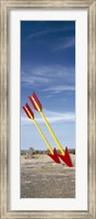 Framed Twin arrows in the field, Route 66, Arizona