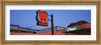Framed Low angle view of a road sign, Route 66, Arizona, USA