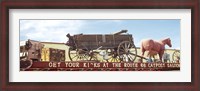 Framed Low angle view of a horse cart statue, Route 66, Arizona, USA