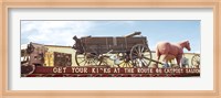 Framed Low angle view of a horse cart statue, Route 66, Arizona, USA