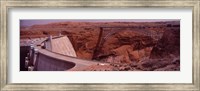 Framed High angle view of a dam, Glen Canyon Dam, Lake Powell, Colorado River, Page, Arizona, USA