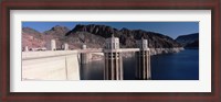 Framed Dam on the river, Hoover Dam, Colorado River, Arizona, USA