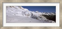 Framed Tourists in a ski resort, Sankt Anton am Arlberg, Tyrol, Austria