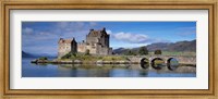 Framed Castle on an island, Eilean Donan, Loch Duich, Dornie, Highlands Region, Scotland