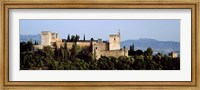 Framed Palace viewed from Albayzin, Alhambra, Granada, Granada Province, Andalusia, Spain