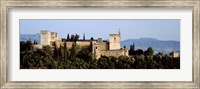 Framed Palace viewed from Albayzin, Alhambra, Granada, Granada Province, Andalusia, Spain