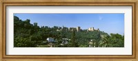 Framed Palace viewed from Sacromonte, Alhambra, Granada, Granada Province, Andalusia, Spain