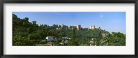 Framed Palace viewed from Sacromonte, Alhambra, Granada, Granada Province, Andalusia, Spain