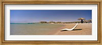 Framed Chaise longue on the beach, Soma Bay, Hurghada, Egypt