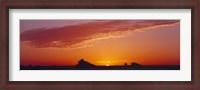 Framed Silhouette of rock formations in a desert, White Desert, Farafra Oasis, Egypt