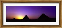 Framed Giza at dusk, Egypt