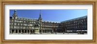 Framed Tourists at a palace, Plaza Mayor, Madrid, Spain