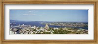 Framed High angle view of a cityscape, Chateau Frontenac Hotel, Quebec City, Quebec, Canada 2010