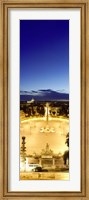 Framed Town square with St. Peter's Basilica in the background, Piazza del Popolo, Rome, Italyy (vertical)