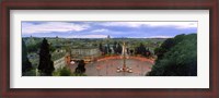 Framed Town square with St. Peter's Basilica in the background, Piazza del Popolo, Rome, Italy (horizontal)