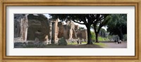 Framed Tourists at a villa, Hadrian's Villa, Tivoli, Lazio, Italy