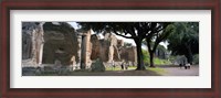 Framed Tourists at a villa, Hadrian's Villa, Tivoli, Lazio, Italy
