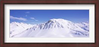 Framed Snowcapped mountain range, Ski Stuben, Arlberg, Vorarlberg, Austria