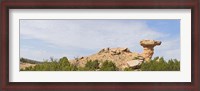 Framed Rock formation on a landscape, Camel Rock, Espanola, Santa Fe, New Mexico, USA