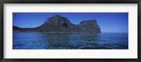 Framed Island in the ocean, Mt Gower, Lord Howe Island, New South Wales, Australia