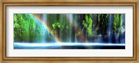 Framed Rainbow formed in front of a waterfall in a forest, Dunsmuir, Siskiyou County, California
