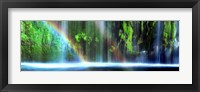 Framed Rainbow formed in front of a waterfall in a forest, Dunsmuir, Siskiyou County, California