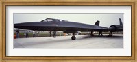 Framed Lockheed SR-71 Blackbird on a runway