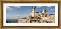 Framed Tourists at a church, Basilica of San Francisco, Assisi, Perugia Province, Umbria, Italy