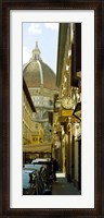 Framed Cars parked in a street with a cathedral in the background, Via Dei Servi, Duomo Santa Maria Del Fiore, Florence, Tuscany, Italy