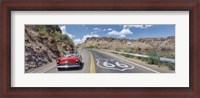 Framed Vintage car on Route 66, Arizona